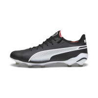 PUMA King Ultimate Gazon Naturel Gazon Artificiel (MG) Noir Blanc Rouge Vif
