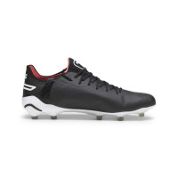 PUMA King Ultimate Gazon Naturel Gazon Artificiel (MG) Noir Blanc Rouge Vif