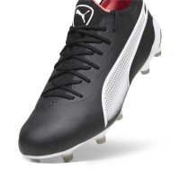 PUMA King Ultimate Gazon Naturel Gazon Artificiel (MG) Noir Blanc Rouge Vif