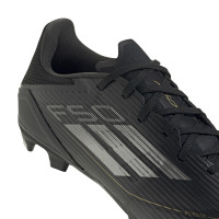 adidas F50 League Gras / Kunstgras Voetbalschoenen (MG) Zwart Grijs Goud