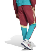 adidas AS Roma Culturewear Trainingspak Woven Full-Zip 2024-2025 Bordeauxrood Goud Turquoise