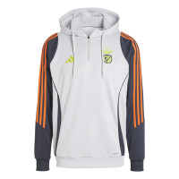 adidas Benfica Track Survêtement Sweat à Capuche 2024-2025 Gris Clair Gris Foncé Jaune