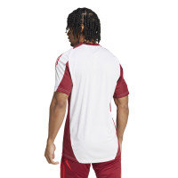 adidas AS Roma Maillot d'Entraînement 2024-2025 Blanc Bordeaux Orange