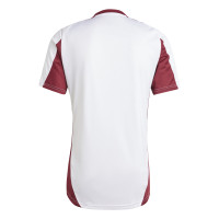 adidas AS Roma Maillot d'Entraînement 2024-2025 Blanc Bordeaux Orange