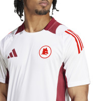 adidas AS Roma Maillot d'Entraînement 2024-2025 Blanc Bordeaux Orange