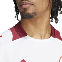 adidas AS Roma Maillot d'Entraînement 2024-2025 Blanc Bordeaux Orange