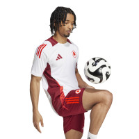 adidas AS Roma Maillot d'Entraînement 2024-2025 Blanc Bordeaux Orange