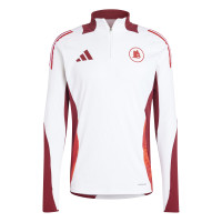 adidas AS Roma Survêtement 1/4-Zip 2024-2025 Blanc Bordeaux Orange