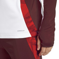 adidas AS Roma Survêtement 1/4-Zip 2024-2025 Blanc Bordeaux Orange