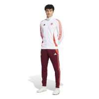 adidas AS Roma Trainingspak Full-Zip 2024-2025 Wit Bordeauxrood Oranje