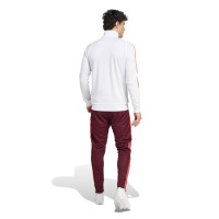 adidas AS Roma Trainingspak Full-Zip 2024-2025 Wit Bordeauxrood Oranje