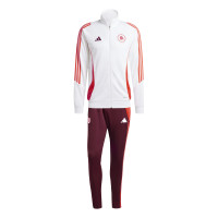 adidas AS Roma Trainingspak Full-Zip 2024-2025 Wit Bordeauxrood Oranje