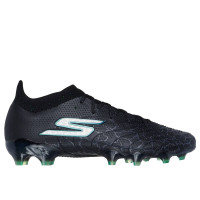 Skechers SKX_1.5 Elite Gazon Naturel Chaussures de Foot (FG) Noir Argenté
