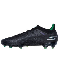 Skechers SKX_1.5 Elite Gazon Naturel Chaussures de Foot (FG) Noir Argenté