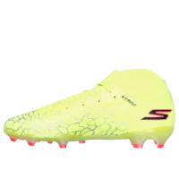 Skechers SKX_1.5 Elite High Gazon Naturel Chaussures de Foot (FG) Jaune Orange Noir