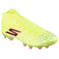 Skechers SKX_1.5 Elite High Gazon Naturel Chaussures de Foot (FG) Jaune Orange Noir