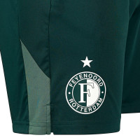 Pantalons d'entraînement Castore Feyenoord 2024-2025 pour enfants vert foncé et blanc