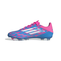 adidas F50 League Gras / Kunstgras Voetbalschoenen (MG) Blauw Roze Wit