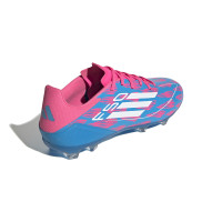 adidas F50 League Gras / Kunstgras Voetbalschoenen (MG) Blauw Roze Wit
