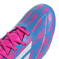 adidas F50 League Gras / Kunstgras Voetbalschoenen (MG) Blauw Roze Wit