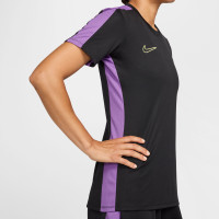 Chemise d'entraînement Nike Academy 23 pour femme, noir, violet, jaune vif