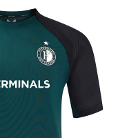 Chemise d'entraînement Castore Feyenoord 2024-2025 Vert foncé noir