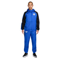 Nike Inter Milan Woven Trainingspak Hooded 2024-2025 Blauw Zwart Wit