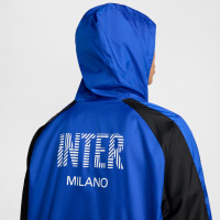 Nike Inter Milan Woven Trainingspak Hooded 2024-2025 Blauw Zwart Wit