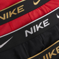 Nike Everyday Cotton Boxer Brief 3-Pack Noir Rouge Noir Doré
