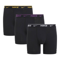 Nike Everyday Cotton Boxershort Brief 3-Pack Zwart Wit Paars Geel