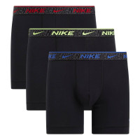 Nike Everyday Cotton Boxer Brief 3-Pack Noir Bleu Jaune Rouge