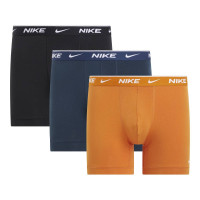 Nike Everyday Cotton Boxershort Brief 3-Pack Oranje Donkerblauw Zwart