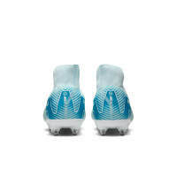 Nike Zoom Mercurial Superfly 10 Academy Crampons Vissés Chaussures de Foot (SG) Anti-Clog Bleu Clair Bleu