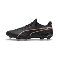 PUMA King Ultimate Gras / Kunstgras Voetbalschoenen (MG) Zwart Brons Donkergrijs