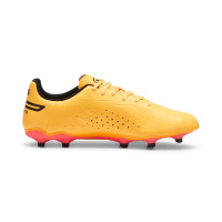 PUMA King Match Gazon Naturel Gazon Artificiel Chaussures de Foot (MG) Orange Noir Rose
