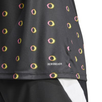 adidas Juventus Pre-Match Maillot d'Entraînement 2024-2025 Anthracite Jaune Rosé Noir Blanc