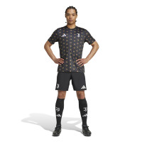 adidas Juventus Pre-Match Maillot d'Entraînement 2024-2025 Anthracite Jaune Rosé Noir Blanc