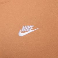 T-shirt Nike Sportswear Club marron clair blanc