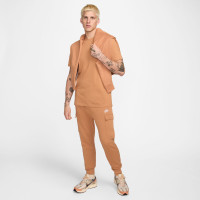 T-shirt Nike Sportswear Club marron clair blanc