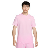 T-shirt Nike Sportswear Club rose et blanc