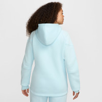 Veste de sport Nike Tech Fleece pour femme, bleu clair, noir