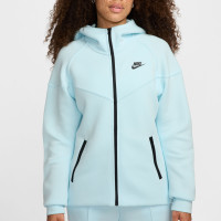 Veste de sport Nike Tech Fleece pour femme, bleu clair, noir