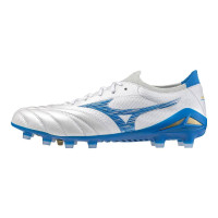 Mizuno Morelia Neo IV Beta Japan Gazon Naturel Chaussures de Foot (FG) Blanc Bleu