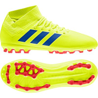 adidas NEMEZIZ 18.3 AG Kunstgras Voetbalschoenen Kids Geel Blauw Rood