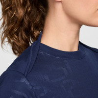 Nike FC Barcelone Pre-Match Maillot d'Entraînement 2024-2025 Femmes Bleu Foncé Doré