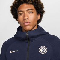 Nike Chelsea Tech Fleece Veste 2024-2025 Bleu Foncé Doré