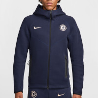Nike Chelsea Tech Fleece Veste 2024-2025 Bleu Foncé Doré