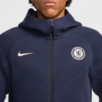 Nike Chelsea Tech Fleece Veste 2024-2025 Bleu Foncé Doré