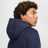 Nike Chelsea Tech Fleece Veste 2024-2025 Bleu Foncé Doré