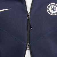 Nike Chelsea Tech Fleece Veste 2024-2025 Bleu Foncé Doré
